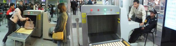 تجهیزات امنیتی مکان عمومی فرودگاه اسکنر چمدان X Ray با اندازه تونل 1000mm x 1000mm